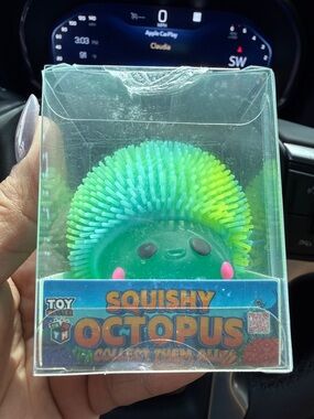 Squishy Octopus Sensory Toy - Green & Yellow